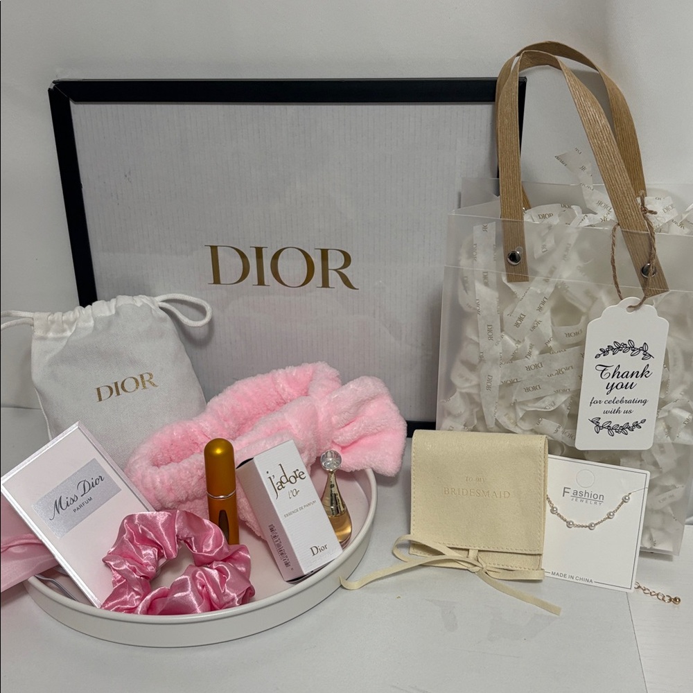 10 PCs Dior Pink Bridesmaid Gift Set